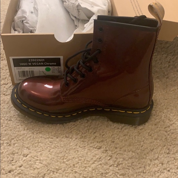 dr martens red chrome
